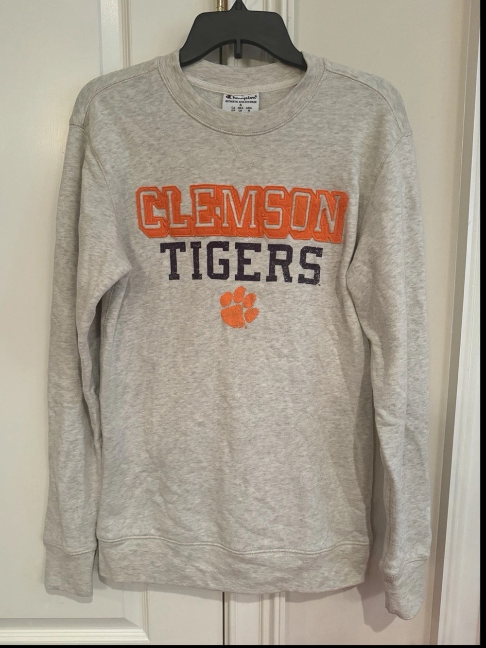 Champion Clemson Tigers Gray Sweatshirt- Adult Size Small